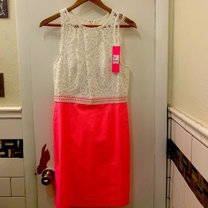 NWT Lilly Pulitzer Sharice Stretch Shift Coral Size 8